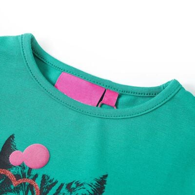Bērnu krekls ar garām piedurknēm, spilgti zaļš, 92