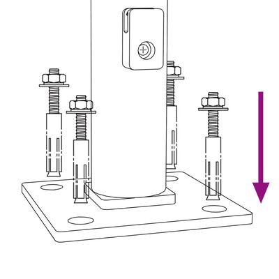 vidaXL stiepļu žogs ar atloku, 1,4x25 m, antracītpelēks