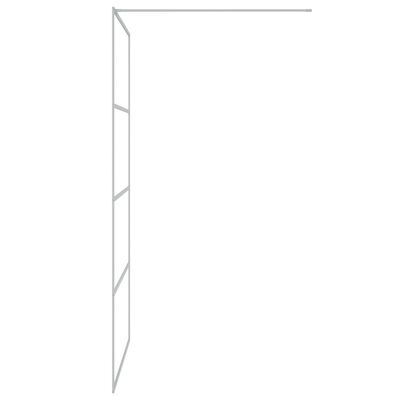vidaXL dušas siena, 115x195 cm, caurspīdīgs ESG stikls, sudrabaina