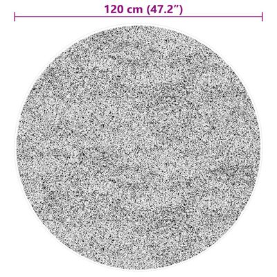 vidaXL paklājs HUARTE, īsa spalva, mīksts, mazgājams, pelēks, Ø 120 cm