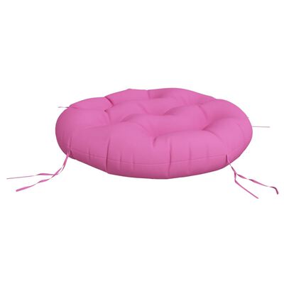 vidaXL krēslu spilvens, apaļš, Ø 60 x11 cm, oksforda audums, rozā