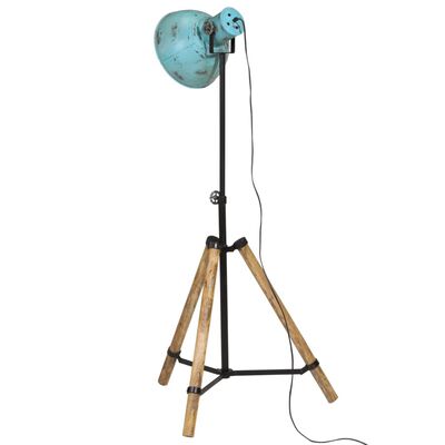 vidaXL grīdas lampa, 25 W, bružāti zila, 75x75x90-150 cm E27