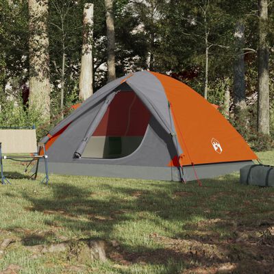 vidaXL kempinga telts, 6 personām, oranža, ūdensizturīga