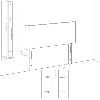 vidaXL gultas galvgalis, 100x5x78/88 cm, tumši pelēks audums