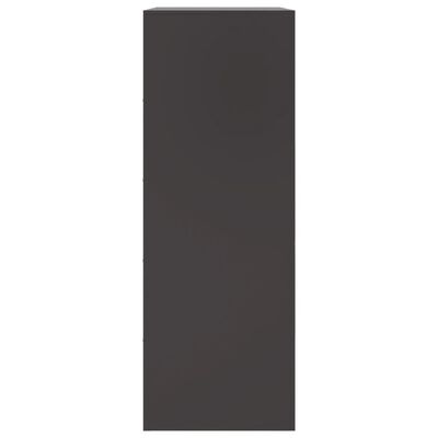 vidaXL kumode, melna, 67x39x107 cm, tērauds