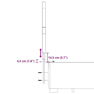 vidaXL atsperu gulta ar matraci, tumši pelēka audums, 120x190 cm