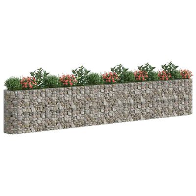 vidaXL gabions, augstā puķu kaste, cinkota dzelzs, 540x50x100 cm