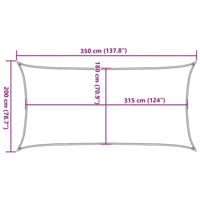 vidaXL saulessargs, 160 g/m², taisnstūra, smilšu krāsa, 2x3,5 m, HDPE