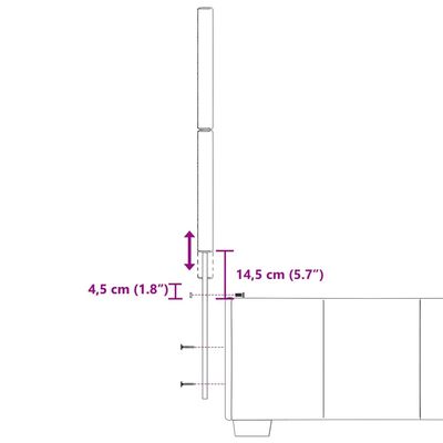 vidaXL atsperu gultas rāmis ar matraci, krēmkrāsas, 100x200 cm, audums