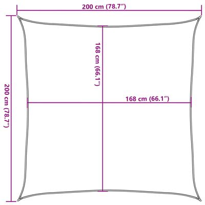 vidaXL saules aizsargs, 2x2 m, 100% poliesters, Oksforda audums