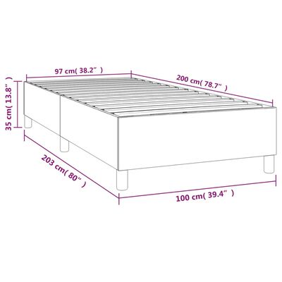 vidaXL gultas rāmis, melns, 100x200 cm, mākslīgā āda