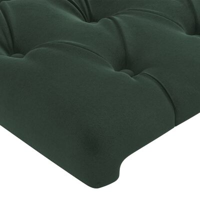 vidaXL gultas galvgaļi, 2 gab., 72 x 7 x 78/88 cm, tumši zaļš samts