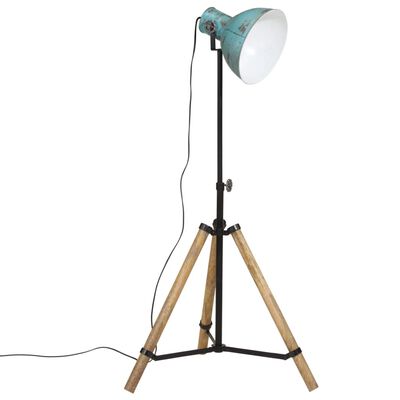 vidaXL grīdas lampa, 25 W, bružāti zila, 75x75x90-150 cm E27