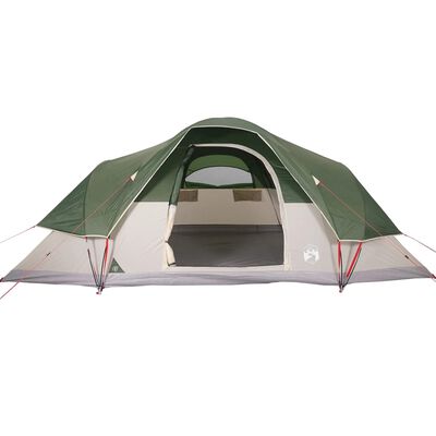 vidaXL ģimenes telts 9 personām, zaļa, ūdensnecaurlaidīga