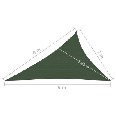 vidaXL saulessargs, 160 g/m², tumši zaļš, 3x4x5 m, HDPE