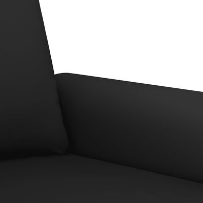 vidaXL trīsdaļīgs dīvānu komplekts ar spilveniem, melns samts