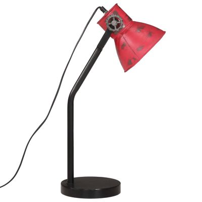 vidaXL galda lampa, 25 W, bružāti sarkana, 17x17x60 cm, E27