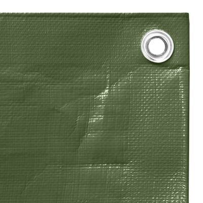 vidaXL brezenta pārklājs, 260 g/m², 6x12 m, zaļš, HDPE