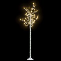 vidaXL Ziemassvētku koks, 180 LED, silti balta gaisma, 1,8 m