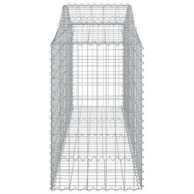 vidaXL arkveida gabiona grozi, 12 gb., 200x50x80/100cm, cinkota dzelzs