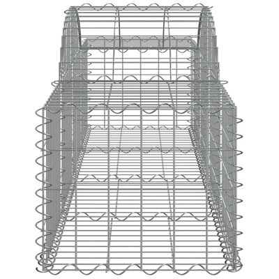 vidaXL arkveida gabiona grozi, 9 gb., 200x50x40/60 cm, cinkota dzelzs