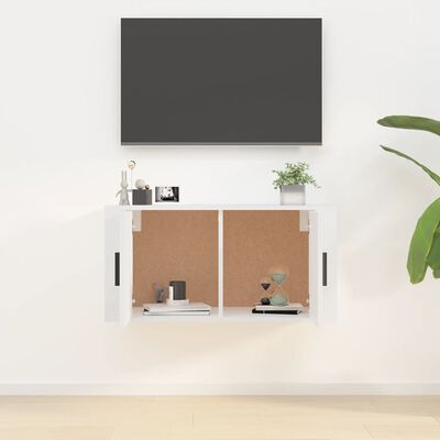 vidaXL sienas TV skapītis, spīdīgi balts, 80x34,5x40 cm