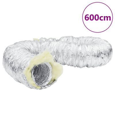 vidaXL ventilācijas kanāls, izolēts alumīnijs, 6 m, Ø10 cm