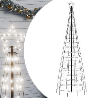 vidaXL Ziemassvētku eglītes dekorācija, 570 LED, vēsi baltas, 300 cm