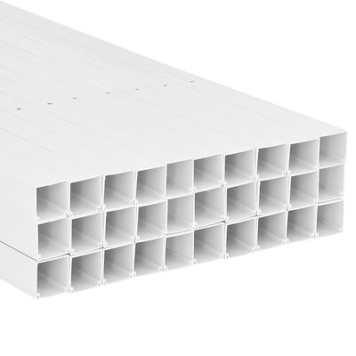 vidaXL kabeļu kanāli, 100x40 mm, 30 m, PVC