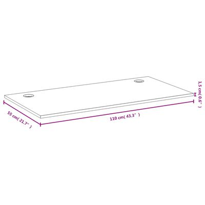 vidaXL rakstāmgalda virsma, 110x55x1,5 cm, bambuss