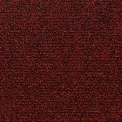 vidaXL kāpņu paklāji, 15 gab., pašlīmējoši, 60x25 cm, sarkani