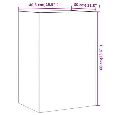 vidaXL TV skapīši, 2 gab., brūns, 40,5x30x60 cm, inženierijas koks