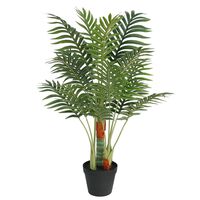vidaXL mākslīgā palma ar 3 stumbriem, 85 cm, zaļa, PP