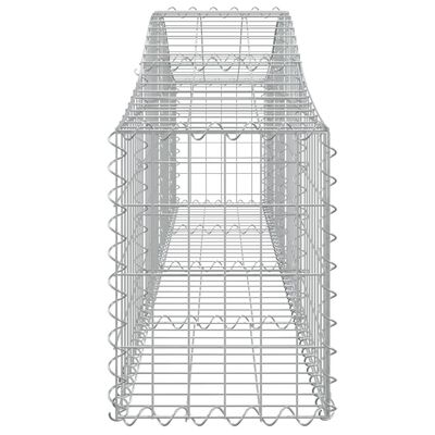 vidaXL arkveida gabiona grozi, 2 gb., 200x30x40/60 cm, cinkota dzelzs