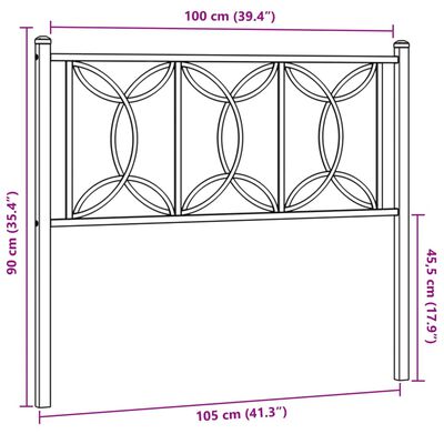 vidaXL gultas galvgalis, balts, 100 cm