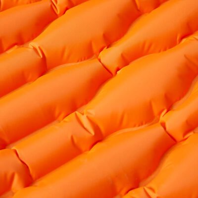 vidaXL pašpiepūšams kempinga matracis, spilvens, vienvietīgs, oranžs