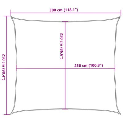 vidaXL saules aizsargs, 3x2,5 m, 100% poliesters, Oksforda audums