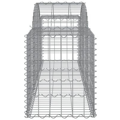 vidaXL arkveida gabiona grozi, 4 gb., 200x50x60/80 cm, cinkota dzelzs