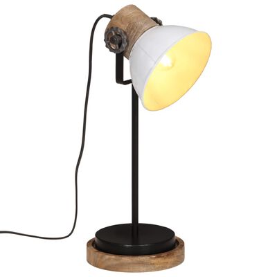 vidaXL galda lampa, 25 W, balta, 17x17x50 cm, E27