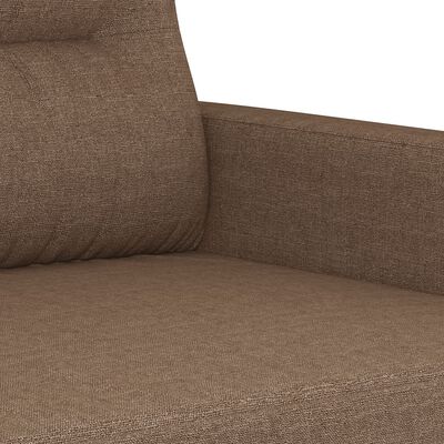 vidaXL trīsdaļīgs dīvānu komplekts ar spilveniem, brūns audums