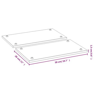 vidaXL plīts virsmas pārsegi, 2 gab., 50x28x1,5 cm, bambuss