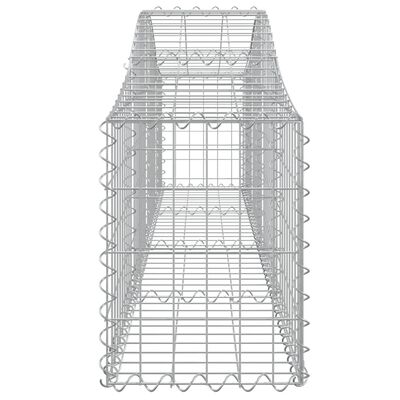 vidaXL arkveida gabiona grozi, 13 gb., 200x30x40/60 cm, cinkota dzelzs