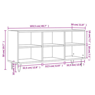 vidaXL TV skapītis, ozolkoka krāsa, 103,5x30x50 cm, inženierijas koks