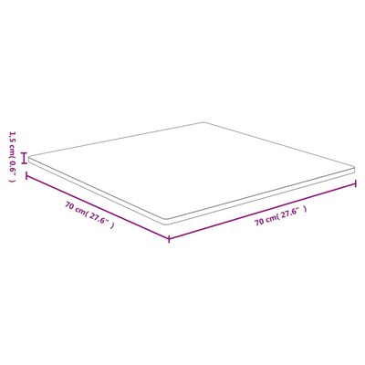 vidaXL galda virsma, 70x70x1,5 cm, bambuss