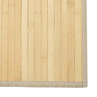 vidaXL paklājs, taisnstūra forma, dabīga krāsa, 100x400 cm, bambuss