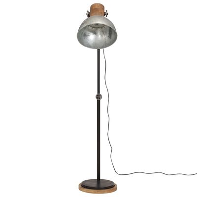 vidaXL grīdas lampa 25 W vintāžas sudraba krāsa 30x30x100-150cm E27