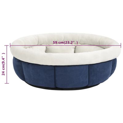 vidaXL suņu gulta, 59x59x24 cm, zila