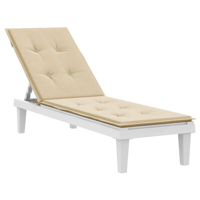 vidaXL atpūtas krēsla matracis, bēšs, (75+105)x50x4 cm