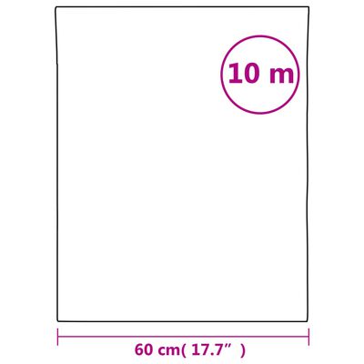 vidaXL loga plēve, matēta, balta, 60x1000 cm, PVC