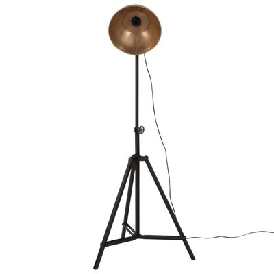 vidaXL grīdas lampa, 25 W, antīka misiņa krāsa, 61x61x90/150 cm, E27